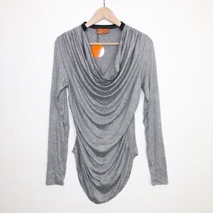 Patrizia Luca grey ruched side top